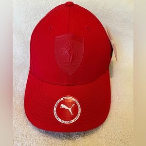 Ferrari Puma red baseball cap. Adjustable. New with tags, never worn